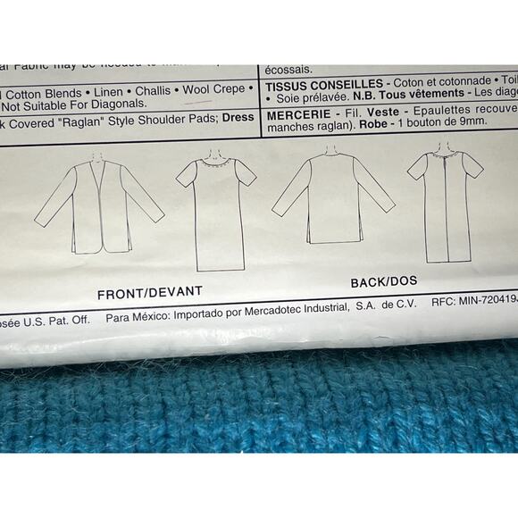 McCalls 8022 Sewing pattern Suit dress blazer 1980s size 8 10 12 14 - Picture 7 of 7